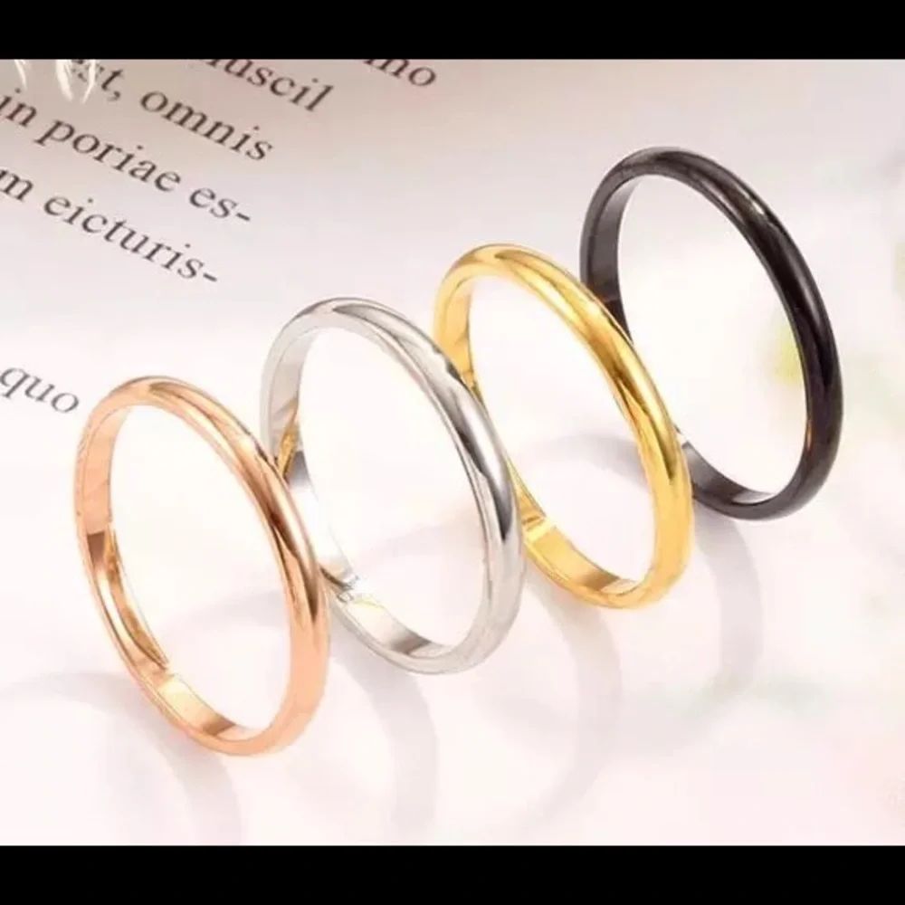 925 Silver Titanium Steel Band Man Woman Blck Ring